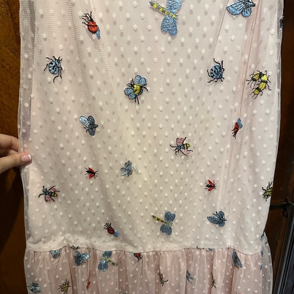 Betsey Johnson Pink Polka Dot Bug Midi Dress - Picture 6 of 9